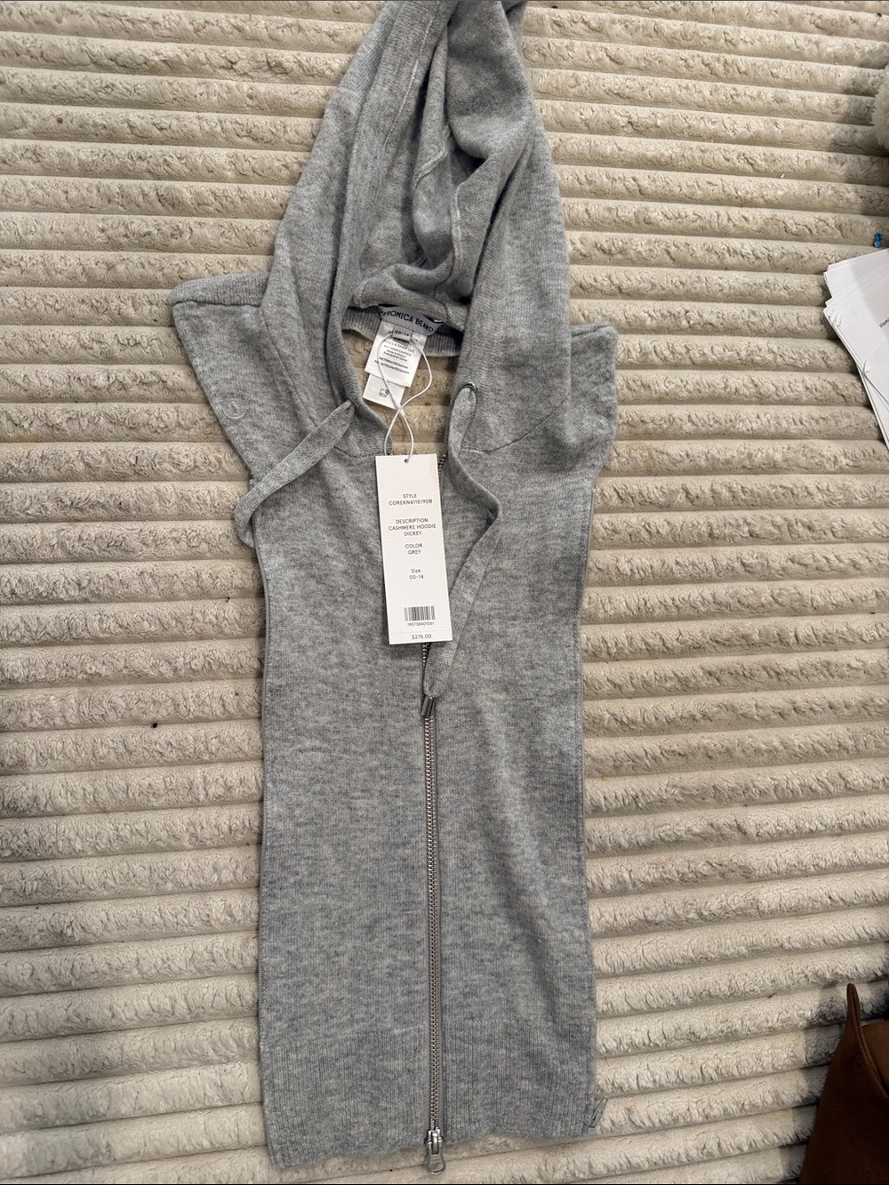 Veronica Beard Gray Cashmere Dickie - Picture 2 of 3